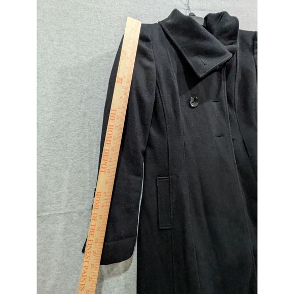 GUESS Wool Blend Coat Women's Small Black Button Front Long Sleeves - Picture 2 of 15